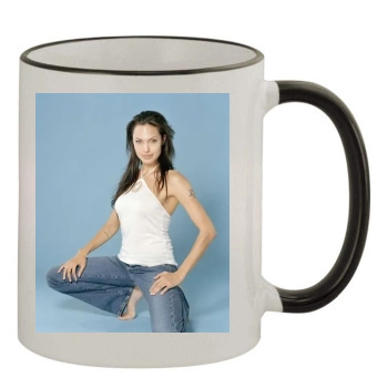 Angelina Jolie 11oz Colored Rim & Handle Mug