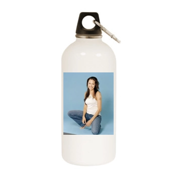 Angelina Jolie White Water Bottle With Carabiner