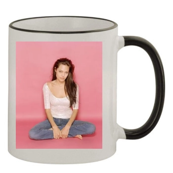 Angelina Jolie 11oz Colored Rim & Handle Mug