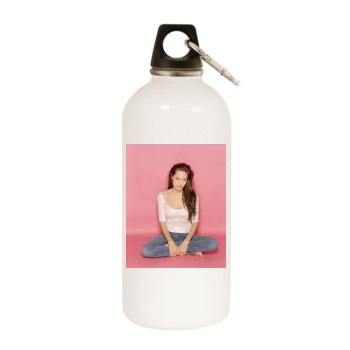 Angelina Jolie White Water Bottle With Carabiner