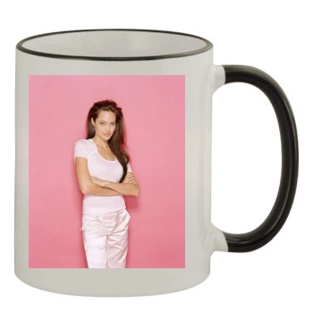 Angelina Jolie 11oz Colored Rim & Handle Mug