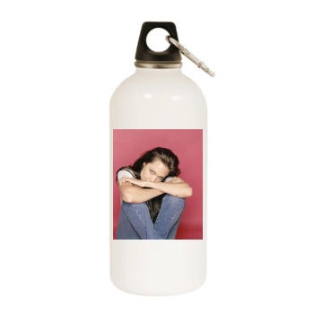 Angelina Jolie White Water Bottle With Carabiner