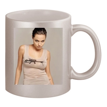 Angelina Jolie 11oz Metallic Silver Mug