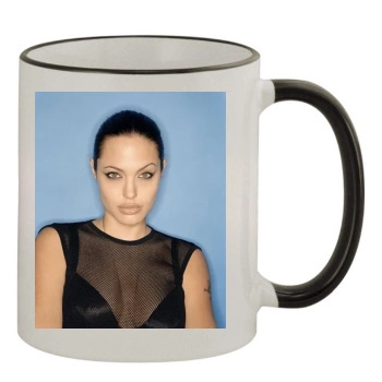 Angelina Jolie 11oz Colored Rim & Handle Mug