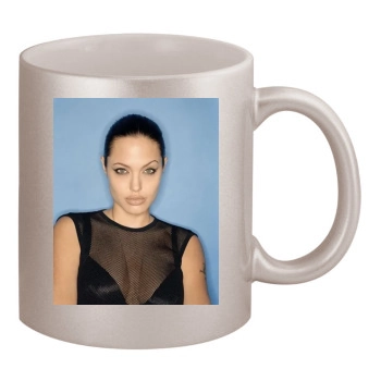 Angelina Jolie 11oz Metallic Silver Mug