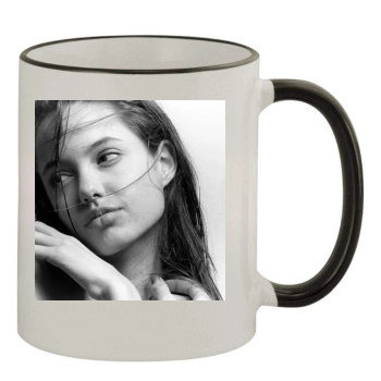 Angelina Jolie 11oz Colored Rim & Handle Mug