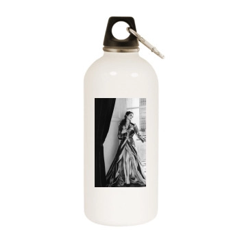 Angelina Jolie White Water Bottle With Carabiner