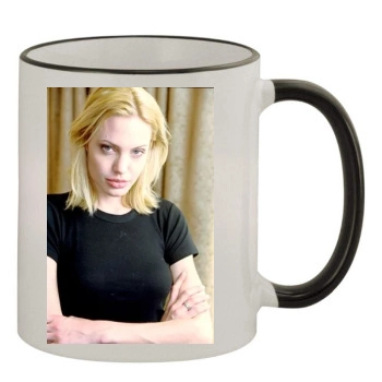 Angelina Jolie 11oz Colored Rim & Handle Mug