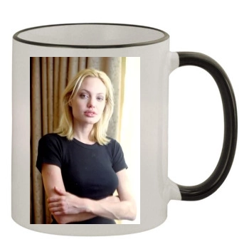 Angelina Jolie 11oz Colored Rim & Handle Mug