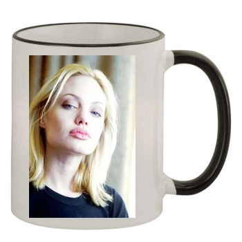 Angelina Jolie 11oz Colored Rim & Handle Mug