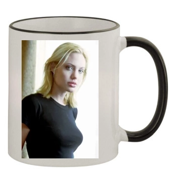 Angelina Jolie 11oz Colored Rim & Handle Mug