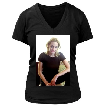 Angelina Jolie Women's Deep V-Neck TShirt