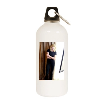 Angelina Jolie White Water Bottle With Carabiner