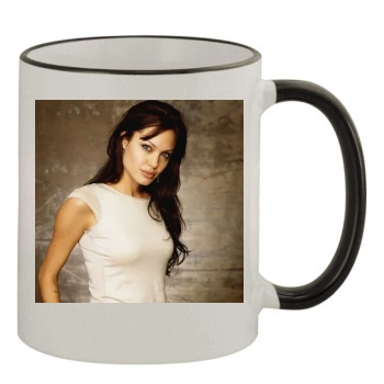 Angelina Jolie 11oz Colored Rim & Handle Mug