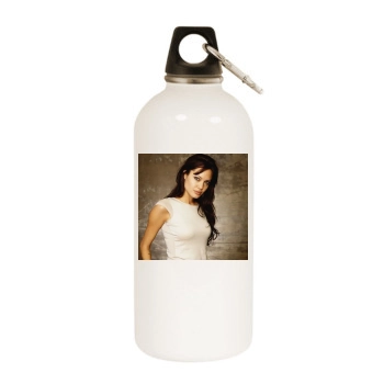 Angelina Jolie White Water Bottle With Carabiner