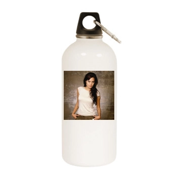 Angelina Jolie White Water Bottle With Carabiner