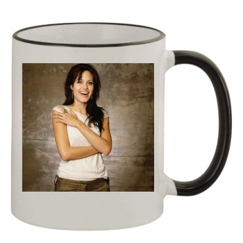 Angelina Jolie 11oz Colored Rim & Handle Mug