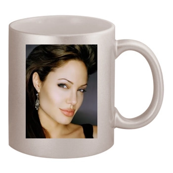 Angelina Jolie 11oz Metallic Silver Mug