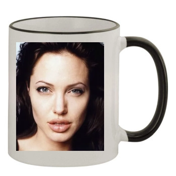 Angelina Jolie 11oz Colored Rim & Handle Mug