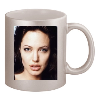 Angelina Jolie 11oz Metallic Silver Mug