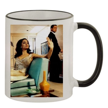 Angelina Jolie 11oz Colored Rim & Handle Mug