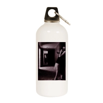 Angelina Jolie White Water Bottle With Carabiner