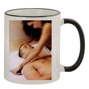 Angelina Jolie 11oz Colored Rim & Handle Mug