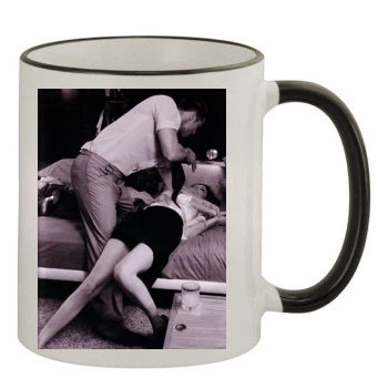 Angelina Jolie 11oz Colored Rim & Handle Mug