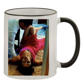 Angelina Jolie 11oz Colored Rim & Handle Mug