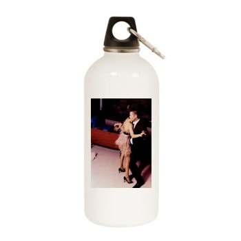 Angelina Jolie White Water Bottle With Carabiner