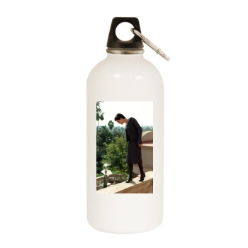 Angelina Jolie White Water Bottle With Carabiner