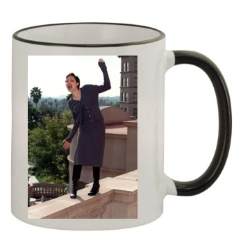 Angelina Jolie 11oz Colored Rim & Handle Mug