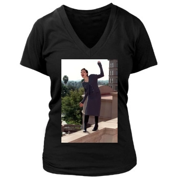 Angelina Jolie Women's Deep V-Neck TShirt