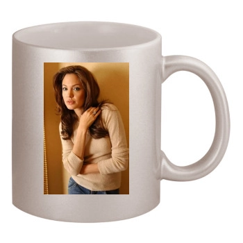 Angelina Jolie 11oz Metallic Silver Mug