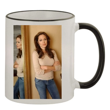 Angelina Jolie 11oz Colored Rim & Handle Mug