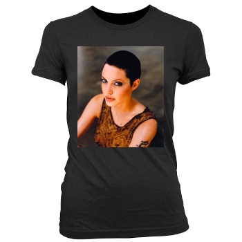 Angelina Jolie Women's Junior Cut Crewneck T-Shirt