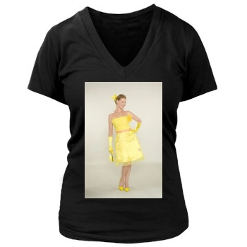 Katherine Heigl Women's Deep V-Neck TShirt