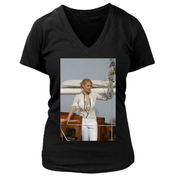 Katherine Heigl Women's Deep V-Neck TShirt