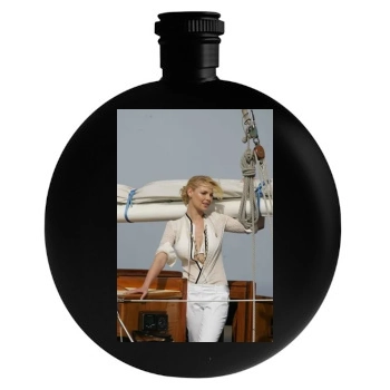 Katherine Heigl Round Flask