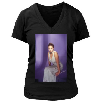 Katherine Heigl Women's Deep V-Neck TShirt