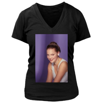 Katherine Heigl Women's Deep V-Neck TShirt