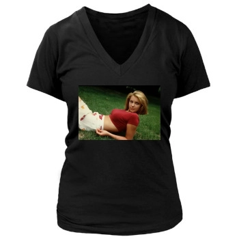 Katherine Heigl Women's Deep V-Neck TShirt