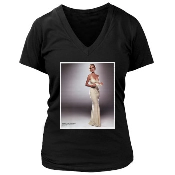 Katherine Heigl Women's Deep V-Neck TShirt