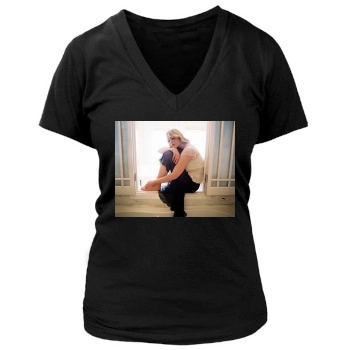 Katherine Heigl Women's Deep V-Neck TShirt