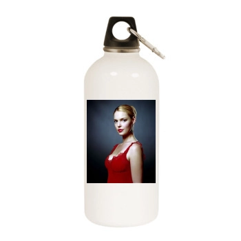 Katherine Heigl White Water Bottle With Carabiner