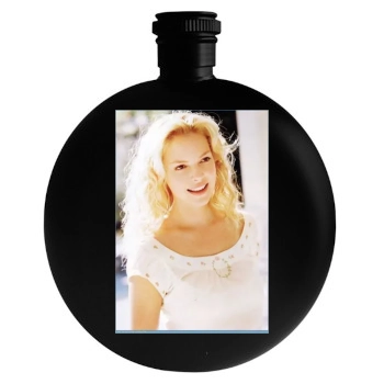 Katherine Heigl Round Flask