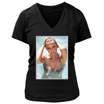 Katherine Heigl Women's Deep V-Neck TShirt