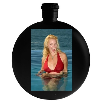 Katherine Heigl Round Flask