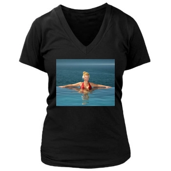 Katherine Heigl Women's Deep V-Neck TShirt