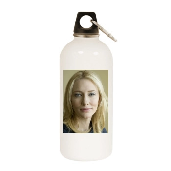 Cate Blanchett White Water Bottle With Carabiner